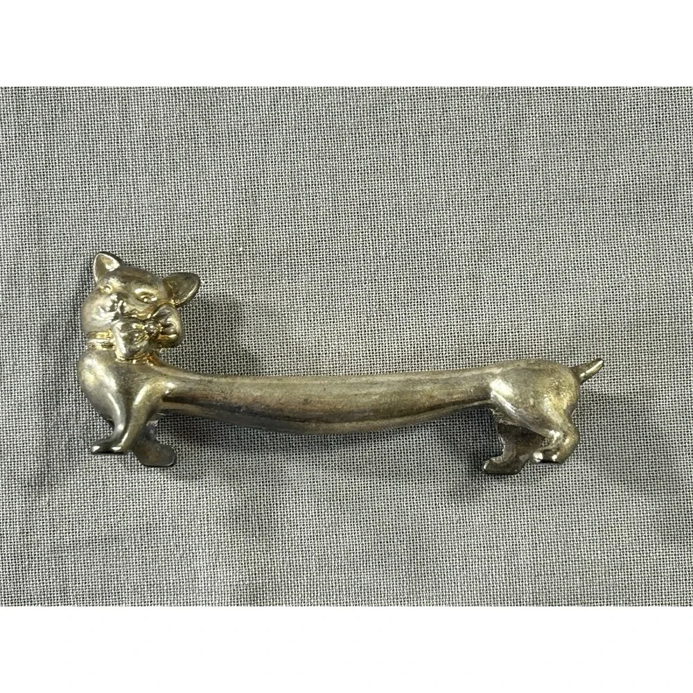 vintage silver-plated cat-shaped knife rests lot 12 Holiday Whimsical Art Deco